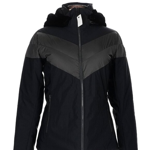 Fusalp Black Quilted Faux Fur Hooded Jacket NWT Size: FR 42 Style Anne - Picture 1 of 16